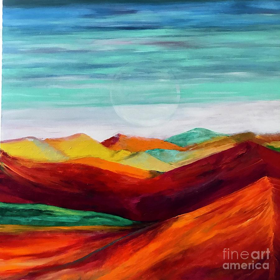 Bright Painting - The Hills Are Alive by Kim Nelson Bright Painting - The Hills Are Alive by Kim Nelson