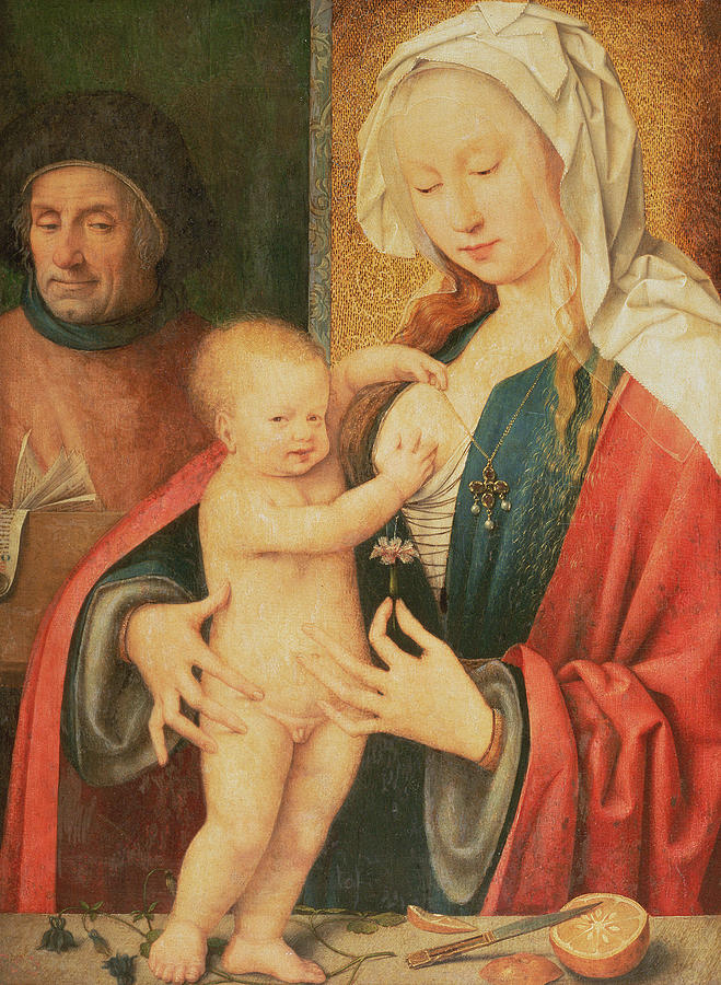 The Holy Family Painting by Joos van Cleve | Pixels