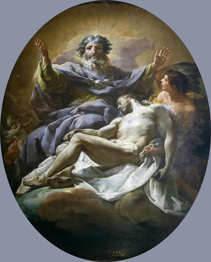 The Holy Trinity Painting by Corrado Giaquinto