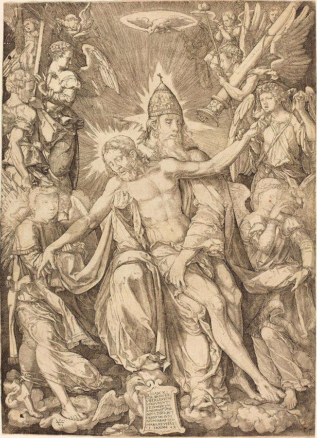 The Holy Trinity #2 Drawing by Johann Ladenspelder