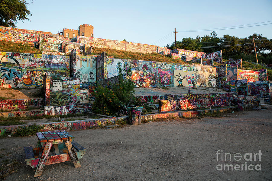 Austin Photograph - The Hope Outdoor Gallery is a community painting and graffiti park located in downtown Austin #1 by Dan Herron