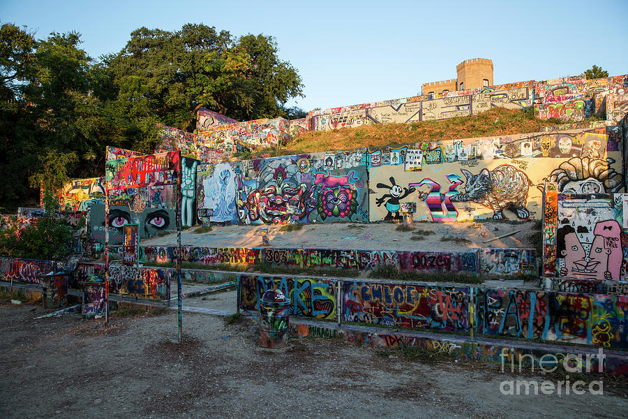 Austin Photograph - The Hope Outdoor Gallery is a street art wonderland where artists from all over the world come and paint on the slabs of cement #1 by Dan Herron