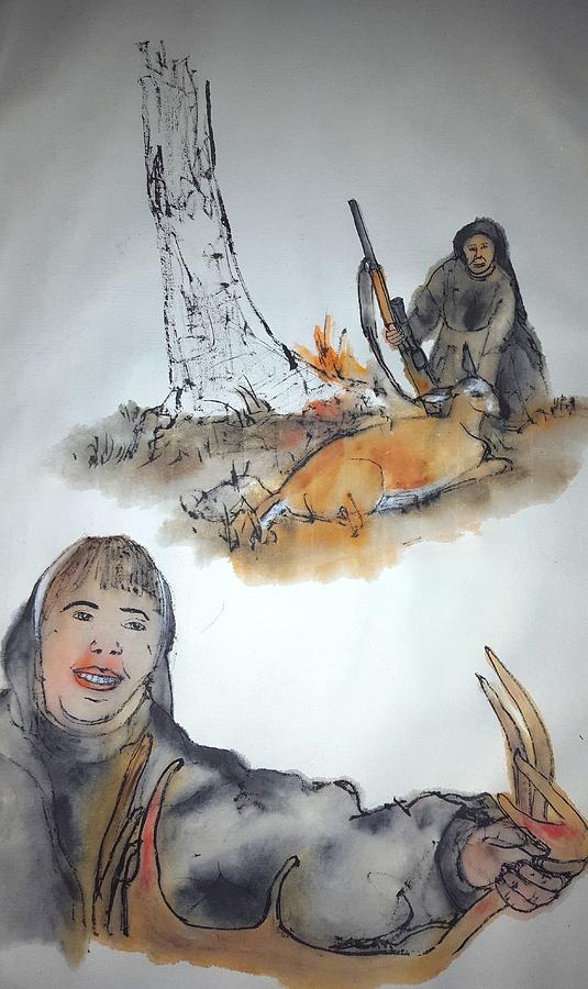 The hunter and the hunted album  #1 Painting by Debbi Saccomanno Chan