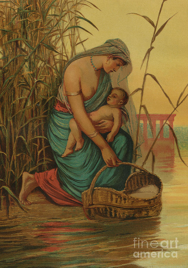 Genesis Painting - The infant Moses and his mother by Philip Richard Morris