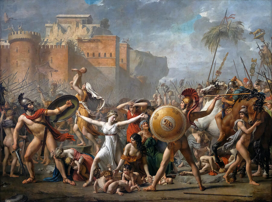 The Intervention of the Sabine Women, from 1799 Painting by Jacques-Louis David