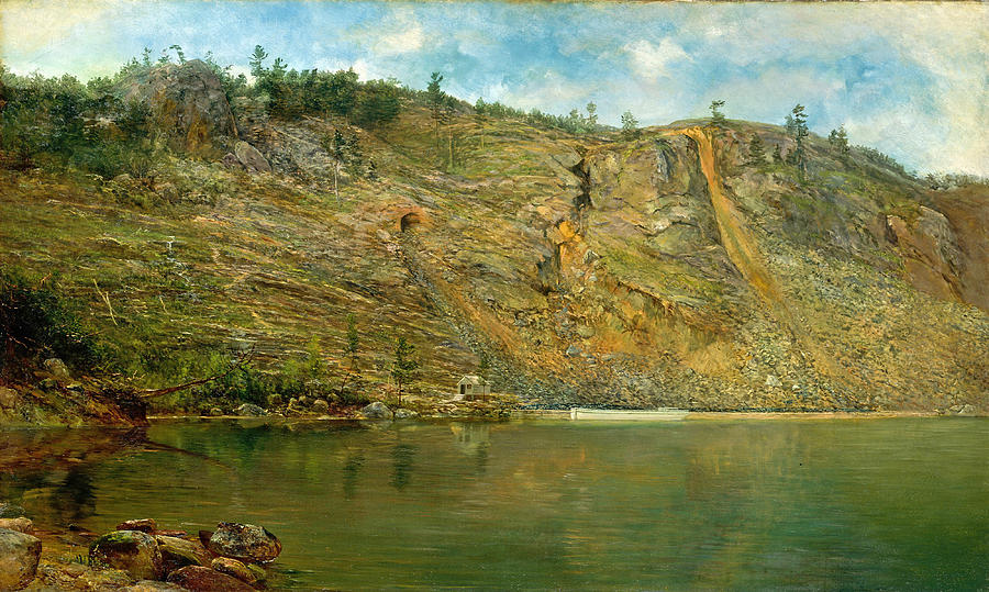 The Iron Mine. Port Henry. New York #2 Painting by Homer Dodge Martin