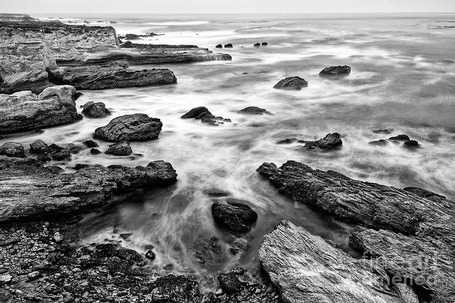 Montana De Oro Photograph - The jagged rocks and cliffs of Montana de Oro State Park by Jamie Pham