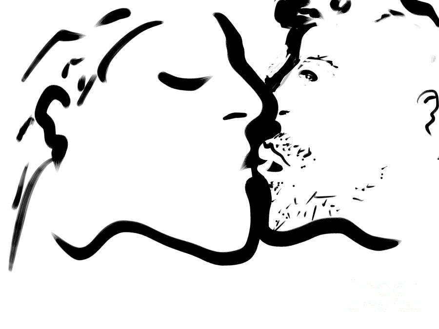 Kiss Digital Art - The Kiss #1 by Paul Ramnora