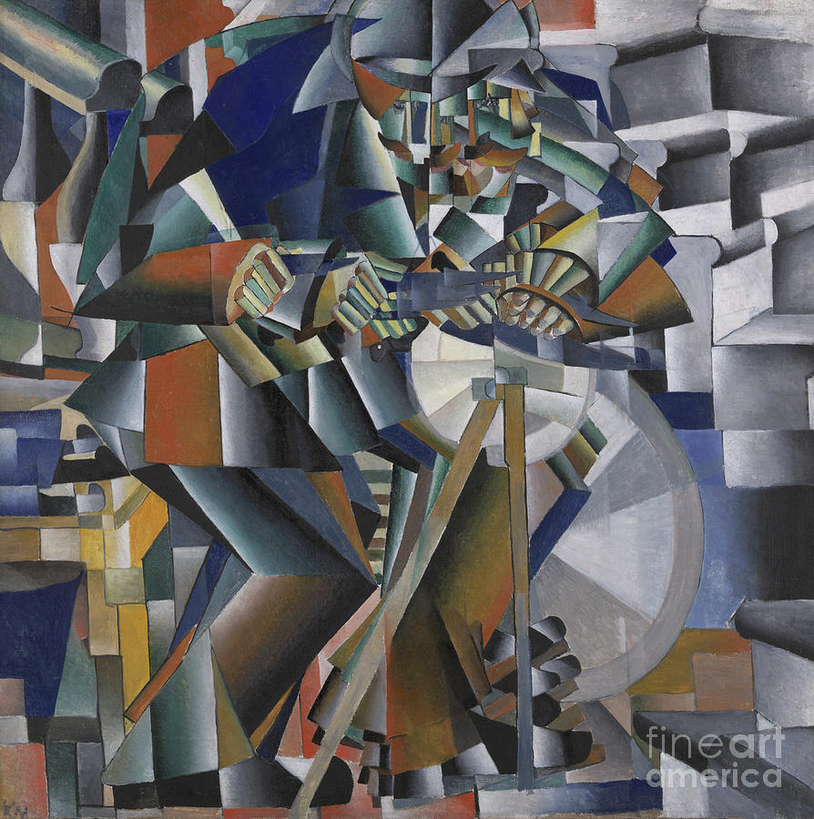 The Knife Grinder or Principle of Glittering Painting by Kazimir Malevich