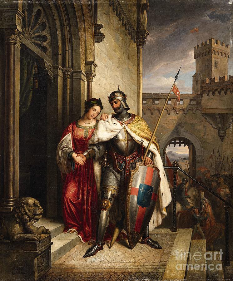 The Knight's Farewell The Knight's Return Painting by Celestial Images ...