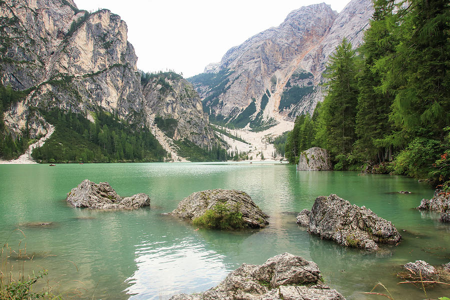 Nature Photograph - The  lake of Braies #1 by Laura Di Biase