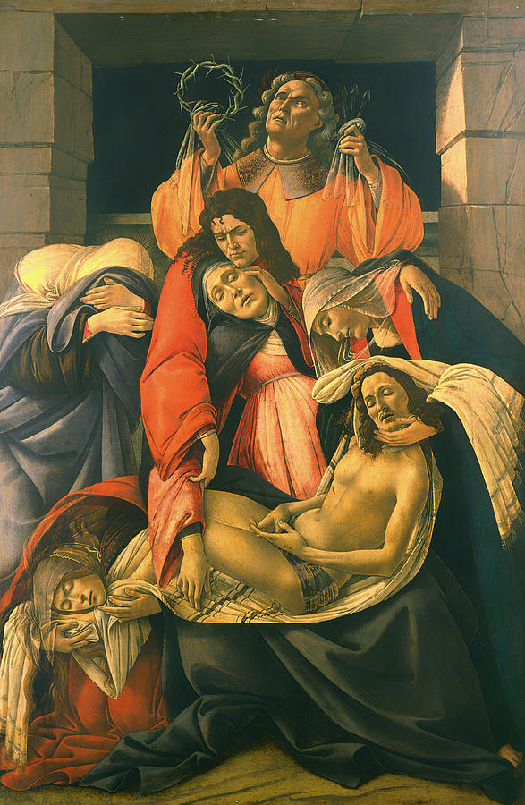 Vintage Painting - The Lamentation Over The Dead Christ #1 by Mountain Dreams
