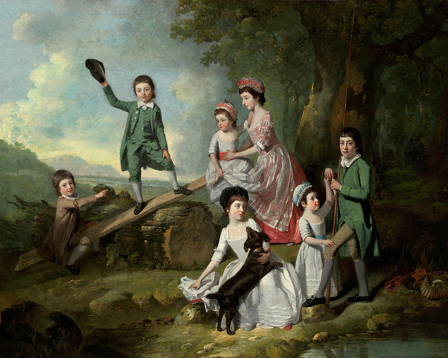 The Lavie Children #1 Painting by Johann Zoffany