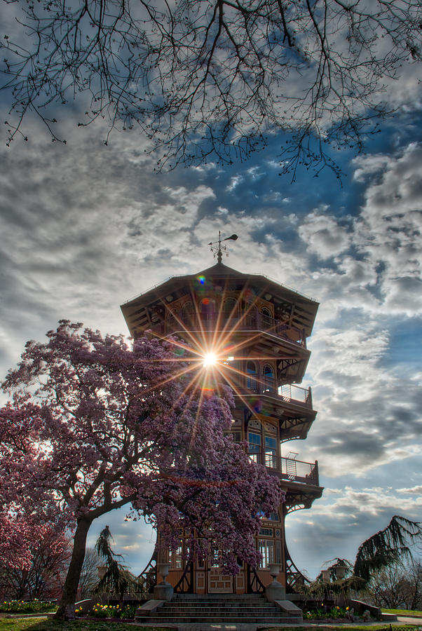 The Light through the Pagoda #1 Photograph by Mark Dodd