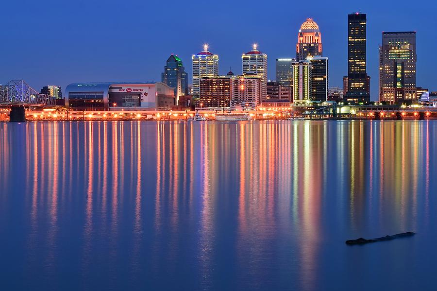 Louisville Photograph - The Lights of Louisville by Frozen in Time Fine Art Photography