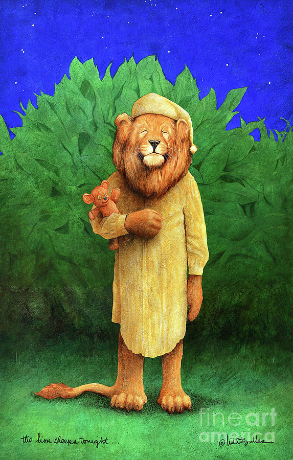 The Lion Sleeps Tonight... #2 Painting by Will Bullas