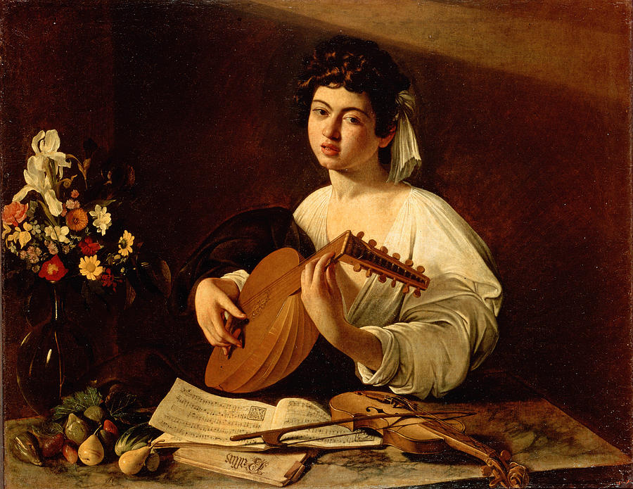 Caravaggio Painting - The Lute-Player by Caravaggio