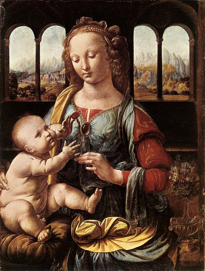 Leonardo Da Vinci Painting - The Madonna of the Carnation #1 by Leonardo da Vinci