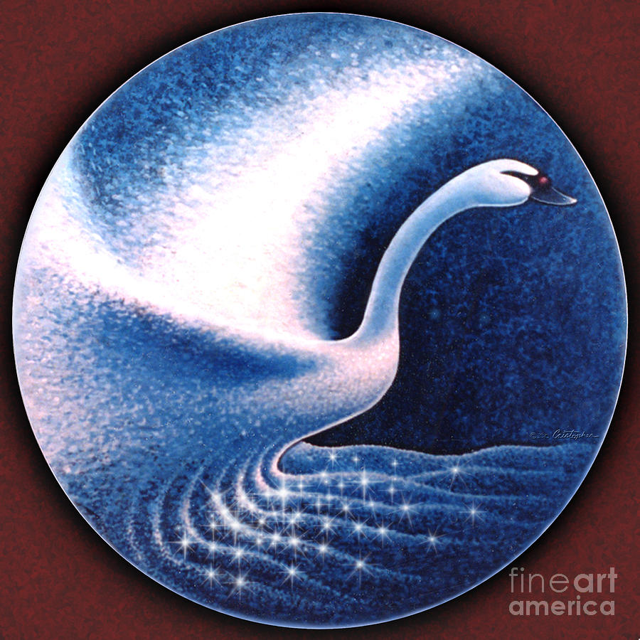 The Magic Swan #1 Painting by Cristophers Dream Artistry