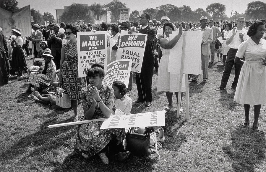 The March on Washington At Washington Monument Grounds Photograph by ...