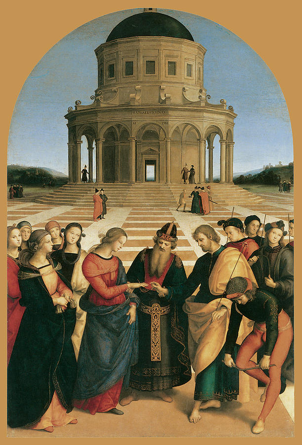 The Marriage of the Virgin #2 Painting by Raphael