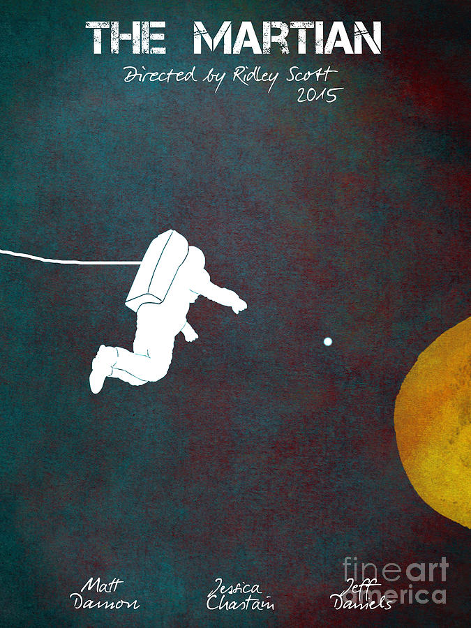 The Martian by Ridley Scott film poster #1 Digital Art by Justyna Jaszke JBJart