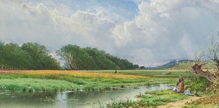 The Meadows Of Old Newburyport Painting by Alfred Thompson