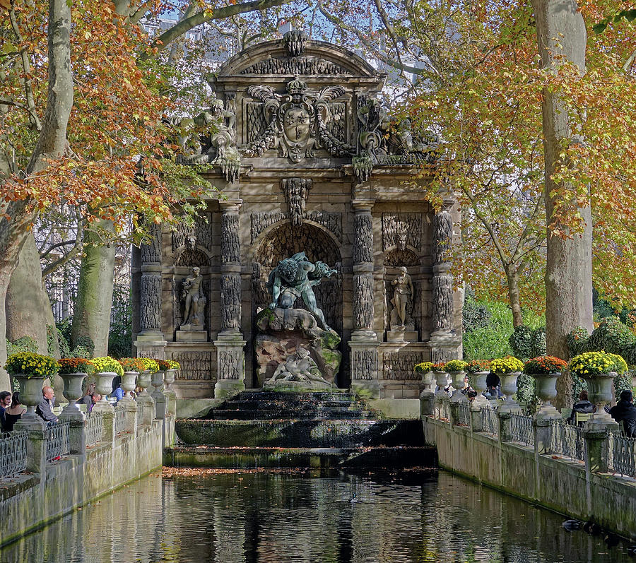The Medici Fountain At The Jardin Du Luxembourg In Paris France #2 Photograph by Rick Rosenshein