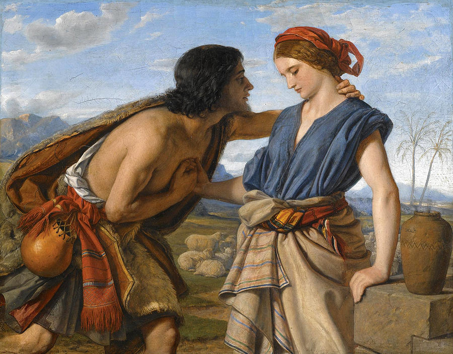The Meeting of Jacob and Rachel #1 Painting by William Dyce