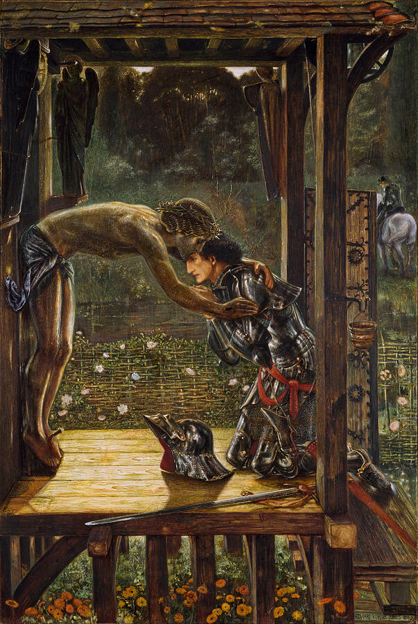 The Merciful Knight, from 1863 Painting by Edward Burne-Jones