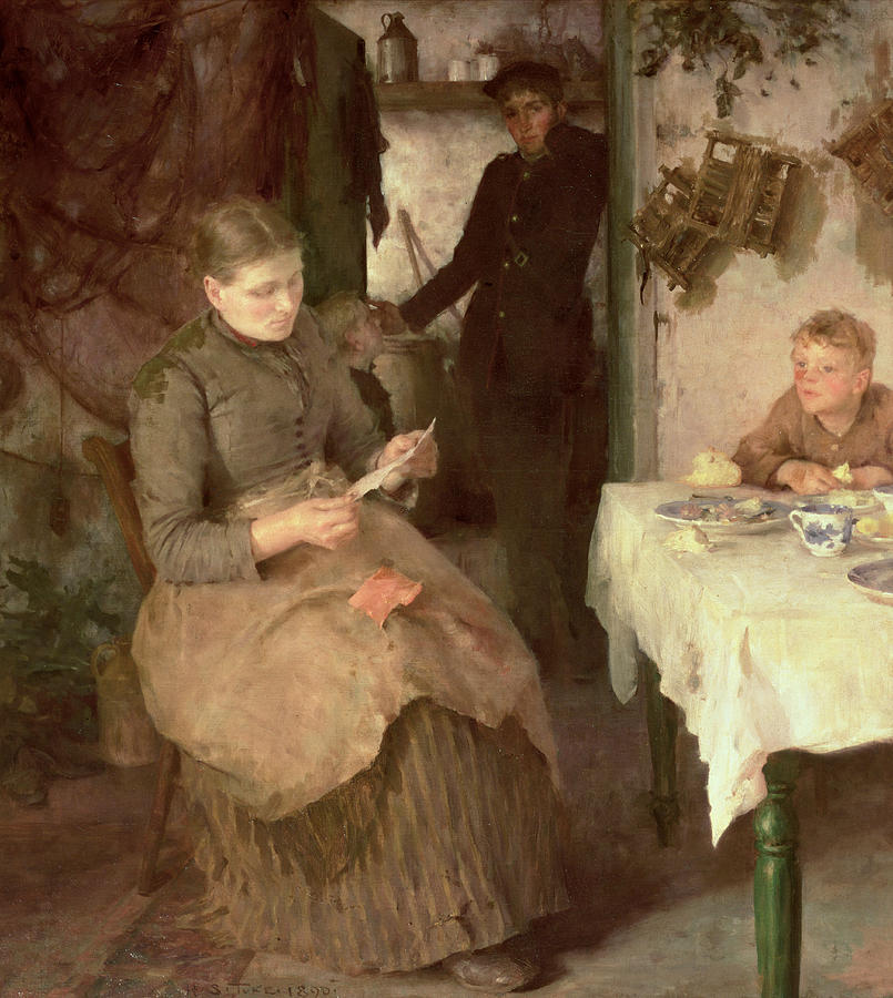 The Message Painting by Henry Scott Tuke