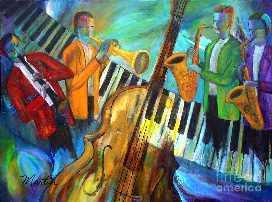 The Midnight Jazz Sextet Painting