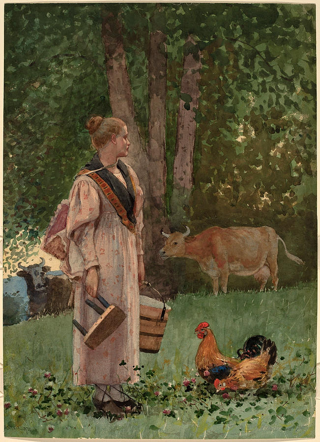 The Milk Maid Painting by Winslow Homer