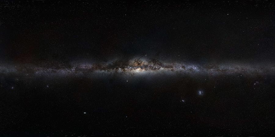 The Milky Way panorama #1 Painting by Celestial Images