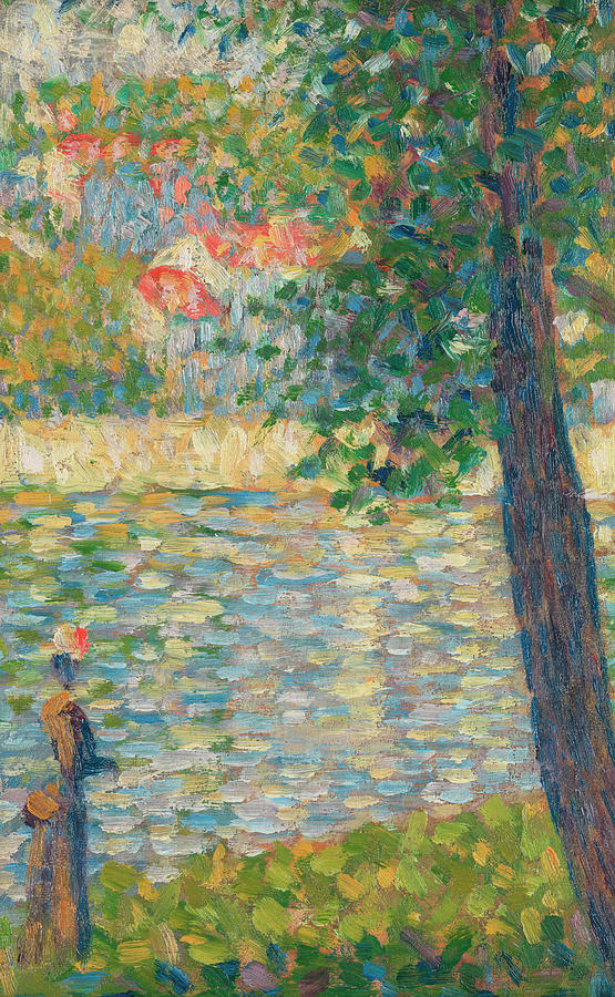 Landscape Painting - The Morning Walk #1 by Georges Seurat