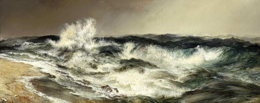 The Much Resounding Sea #1 Painting by Thomas Moran
