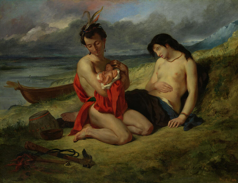 The Natchez #6 Painting by Eugene Delacroix