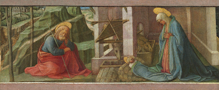 The Nativity #1 Painting by Fra Filippo Lippi