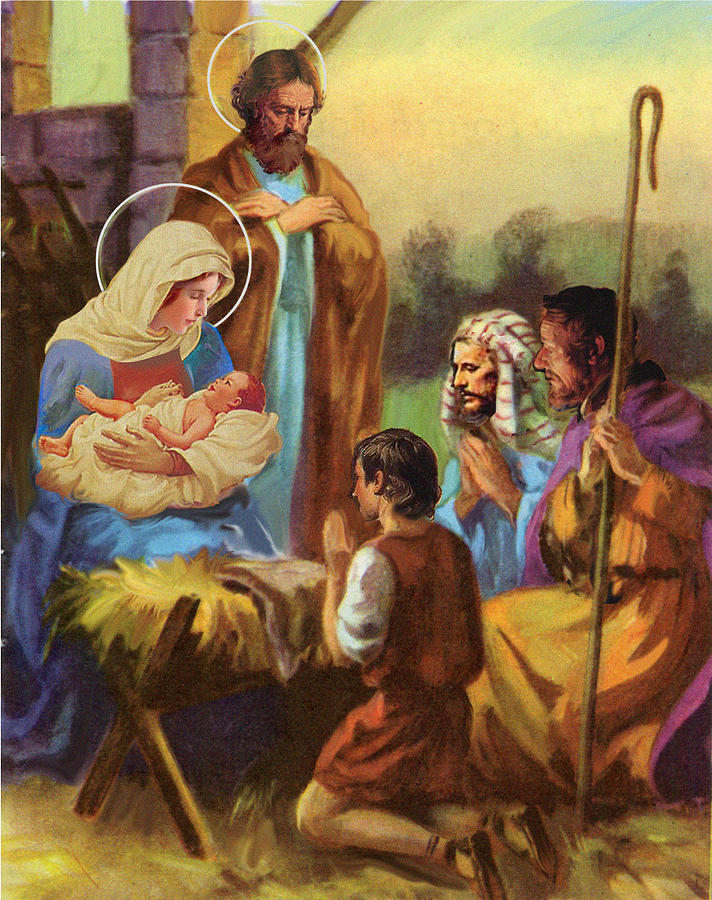 The Nativity Pastel by Lash Larue