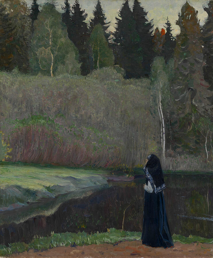 The Nightingale is Singing #2 Painting by Mikhail Nesterov