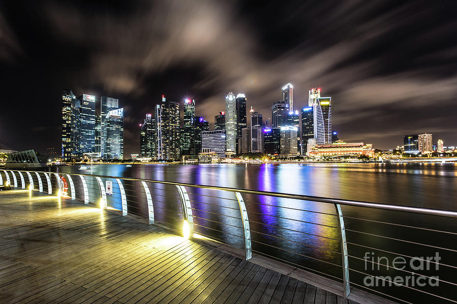 The nights of Singapore #1 Photograph by Didier Marti