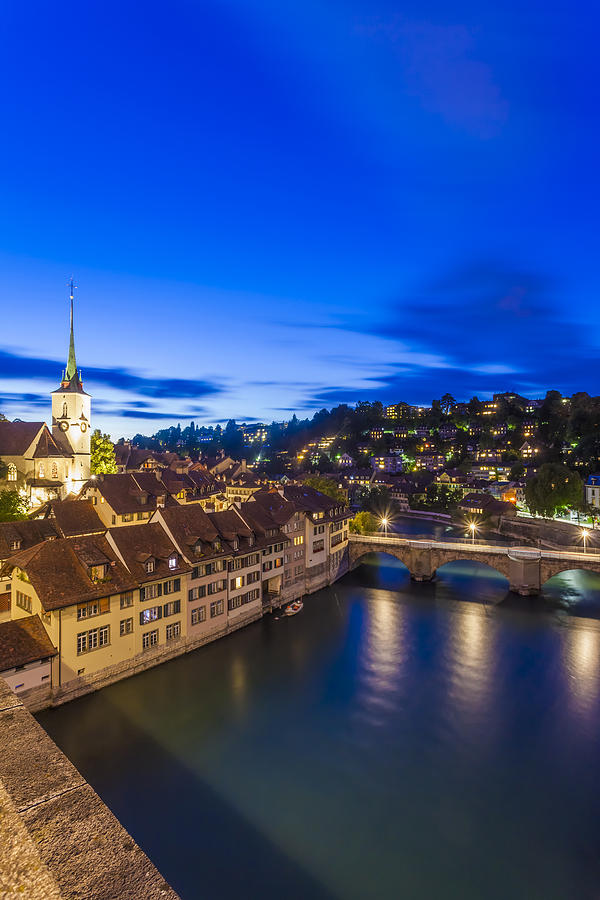 The Old City of Bern at night Photograph by Werner Dieterich - Fine Art ...