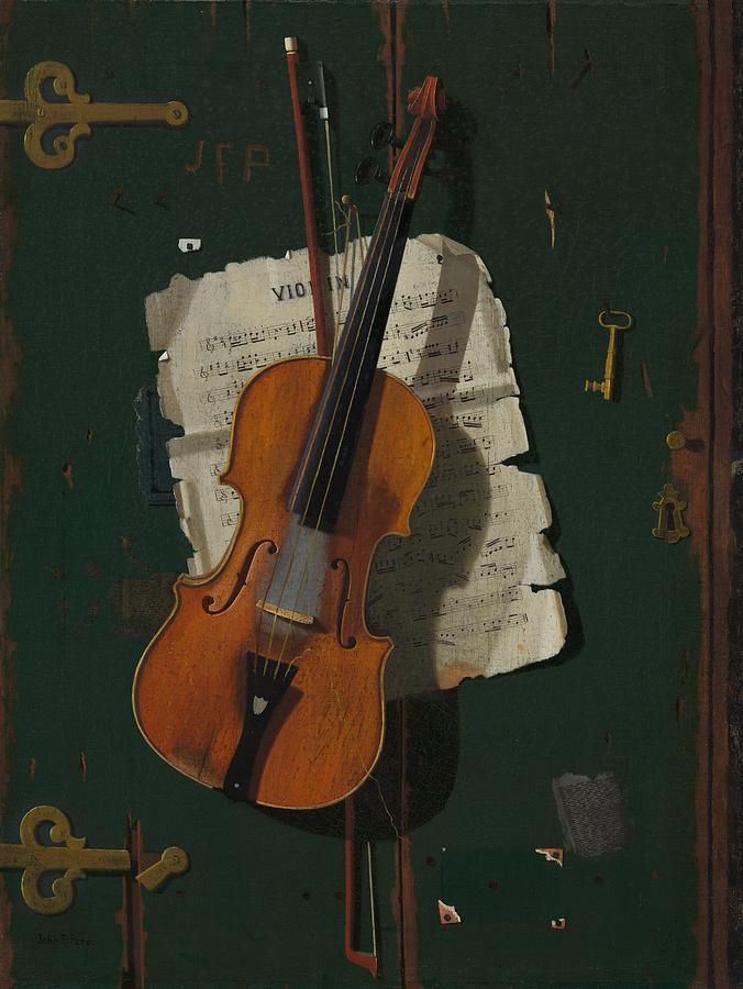 Vintage Painting - The Old Violin #1 by Mountain Dreams