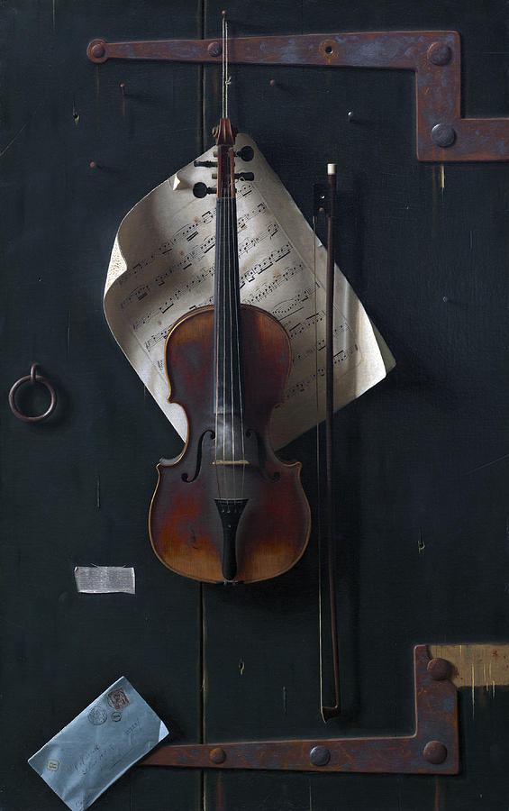 The Old Violin #1 Painting by William Michael Harnett