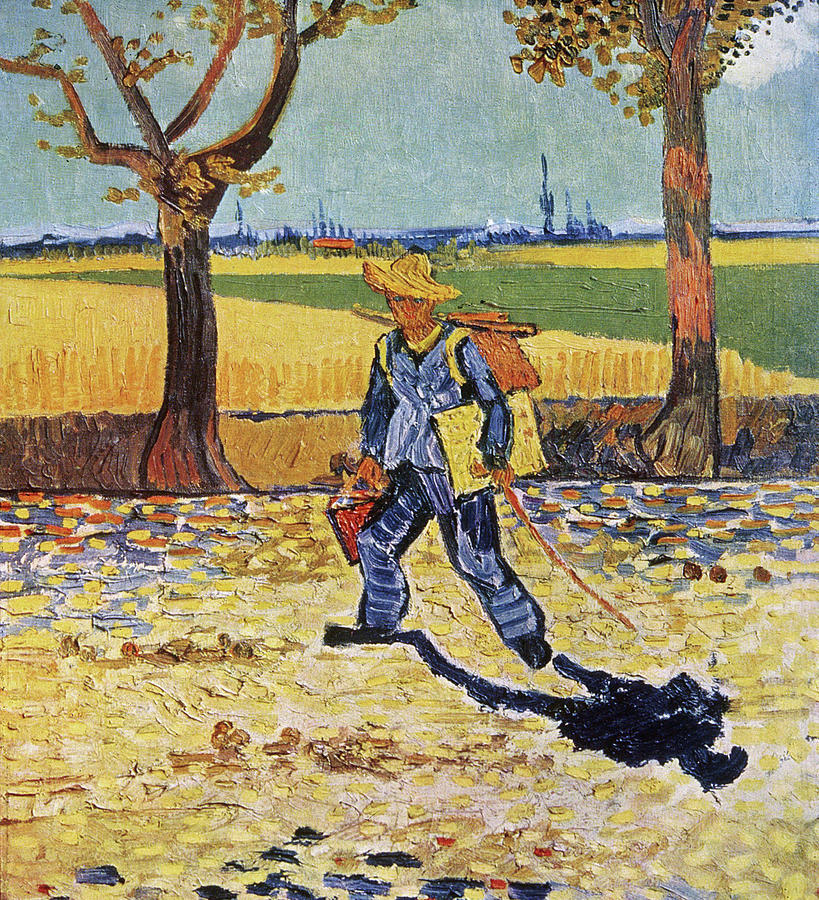 The Painter on His Way to Work #1 Painting by Vincent van Gogh
