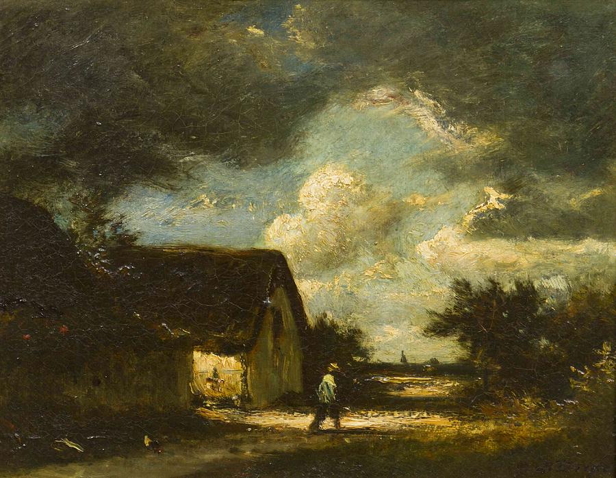 The Passing Storm #1 Painting by Jules Dupre - Pixels