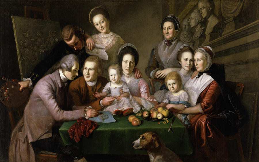 The Peale Family #1 Painting by Charles Willson Peale