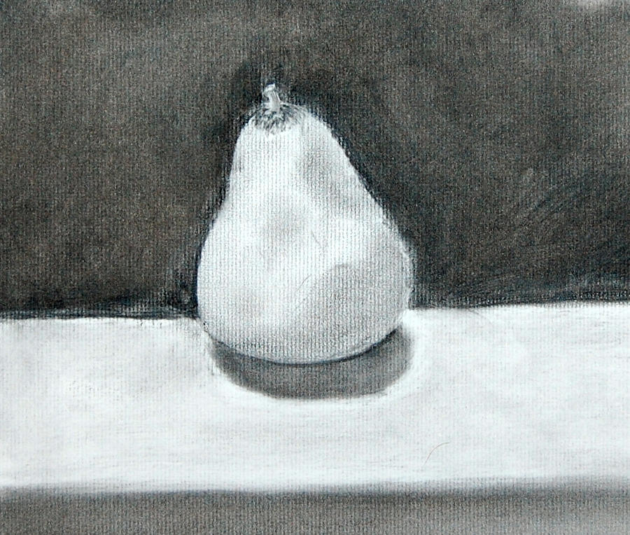 Still Life Drawing - The Pear #1 by Thomas Clancy
