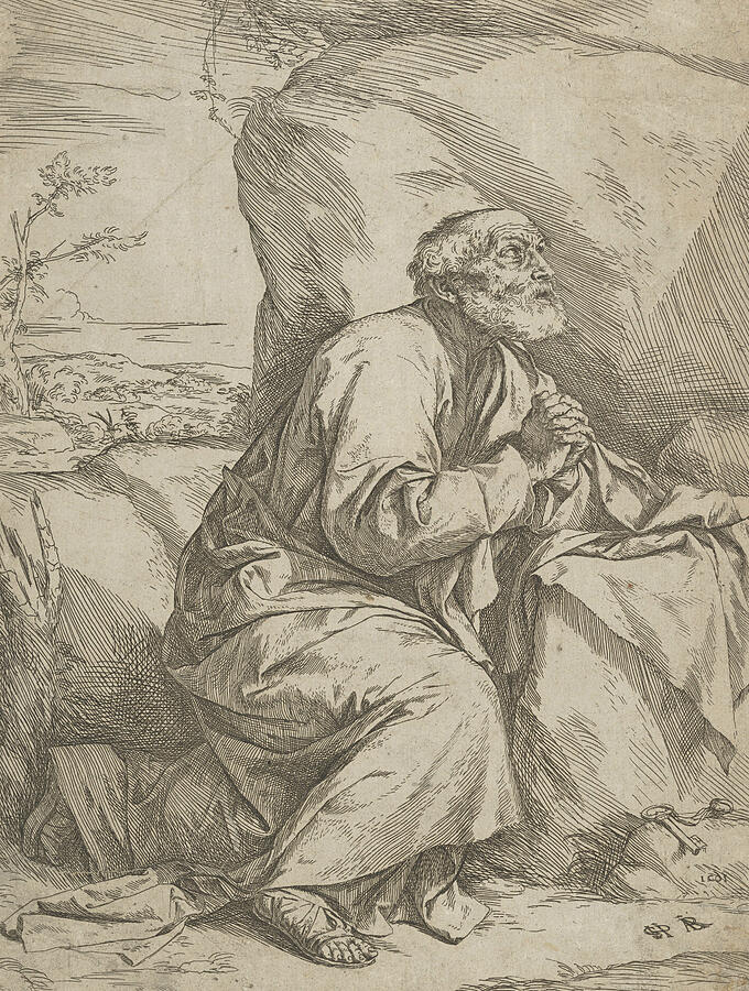 The Penitence of Saint Peter, from 1621 Relief by Jusepe de Ribera