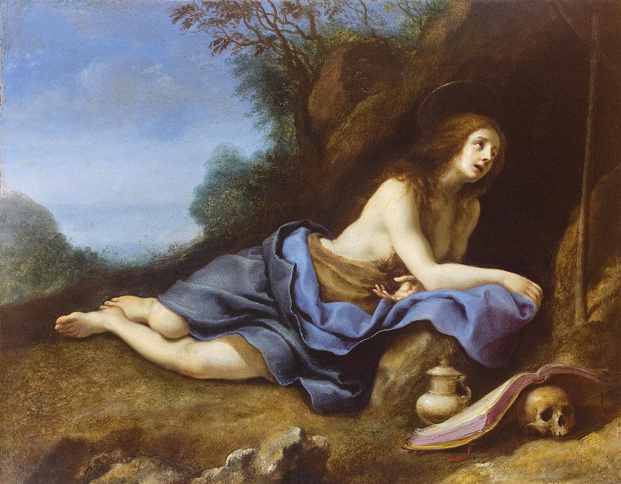 The Penitent Magdalene #2 Painting by Carlo Dolci
